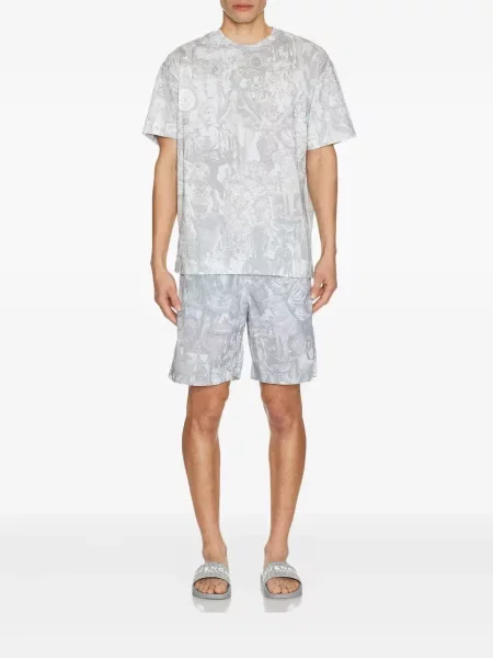 Spodní díl plavek Givenchy s potiskem šedý