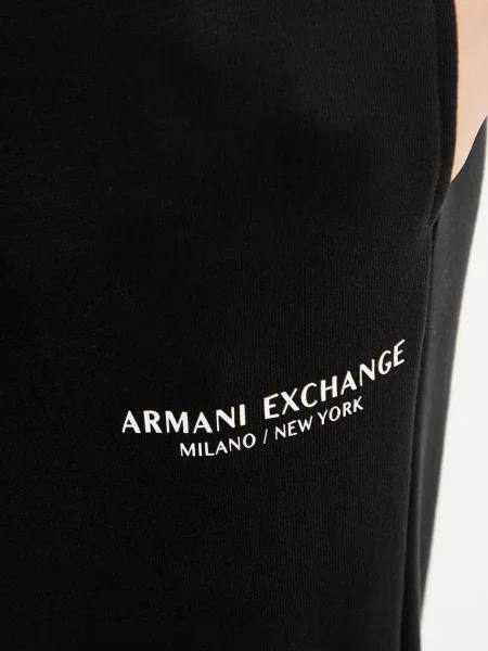 Однотонные спортивные штаны Armani Exchange черные