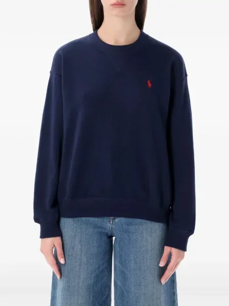 Суичър с качулка Polo Ralph Lauren с качулка синьо