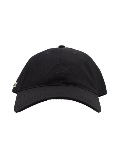 Twill baseball sapka Lacoste fekete