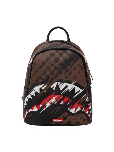Sprayground plecak miejski damski z imitacji skóry brązowy