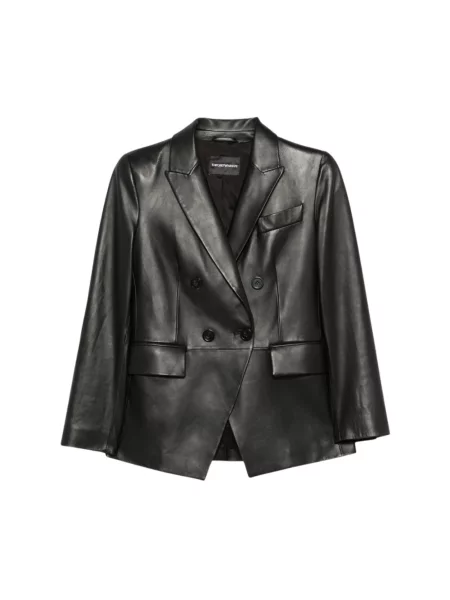 Marynarka Emporio Armani skórzana czarna