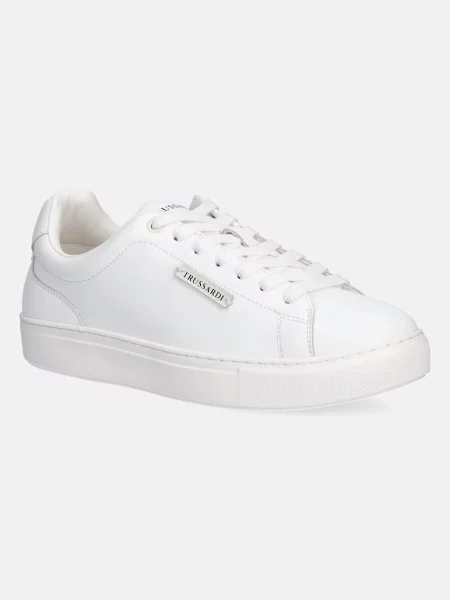 Usnjene superge Trussardi bela