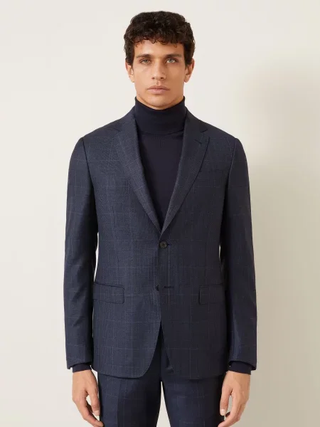 Zegna Oblek Drop 7 Slim Fit tmavě modrá