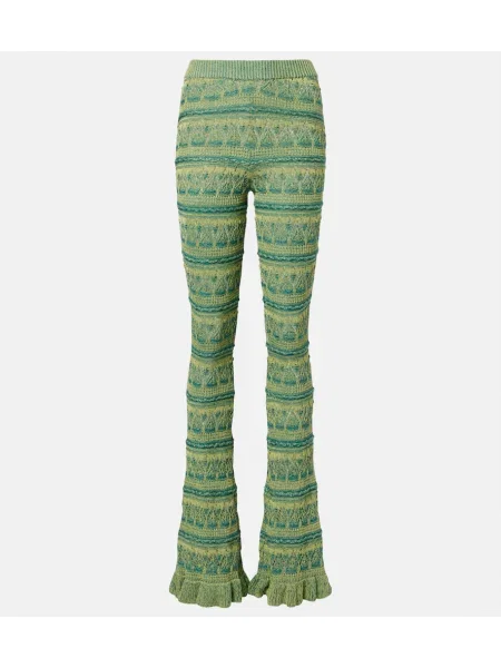 Pantaloni Etro evazate verde