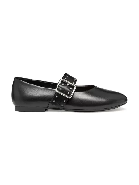 Kožené baleríny Geox D NEW PALMARIA černé