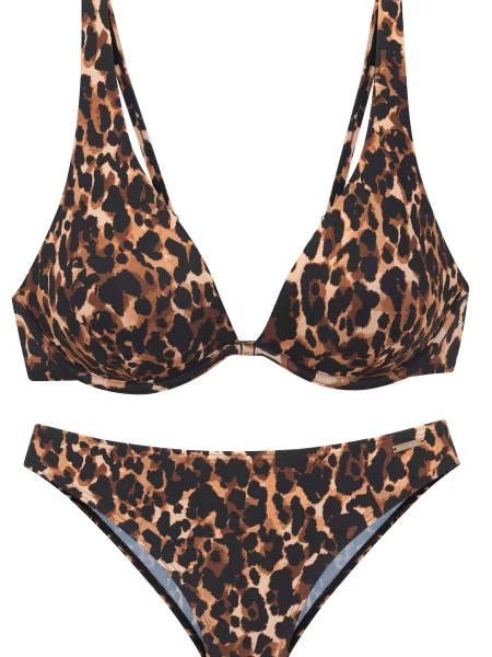 Bruno Banani Costum de baie două piese bej deschis / ombră negru