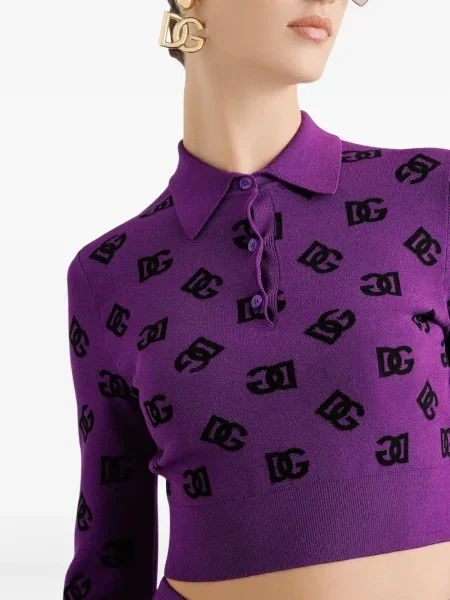 Polo Dolce & Gabbana μωβ