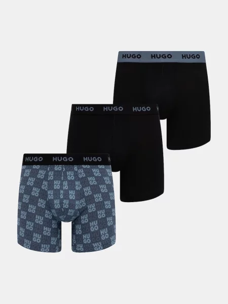 HUGO boxerky s BOXERBR TRIPLET DESIGN černé