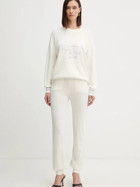 Однотонные спортивные штаны Guess бежевые