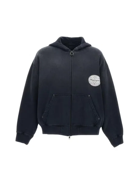 Bluza z kapturem Wooyoungmi niebieska