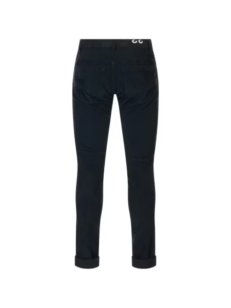 Pantaloni Dondup de catifea cord albastru