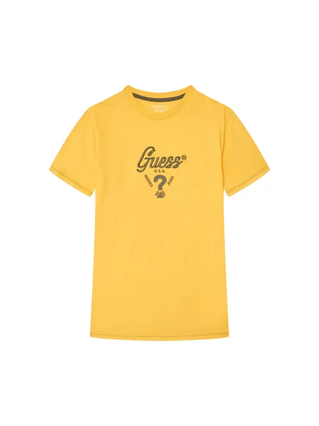 Guess Marškinėliai Relaxed Fit geltona