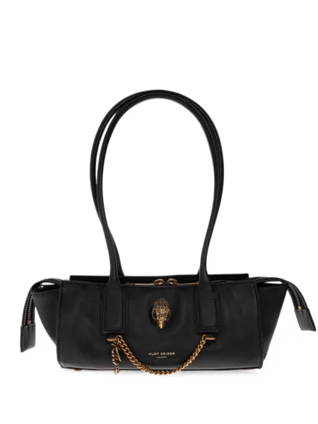 Bőr kézitáska Kurt Geiger London fekete
