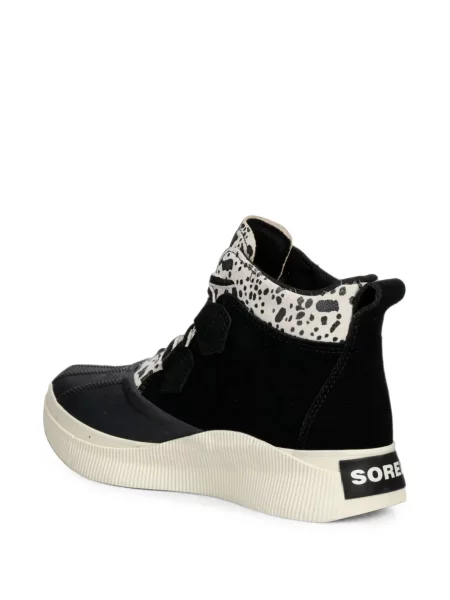 Cizme scurte Sorel cu imagine cu model leopard negru