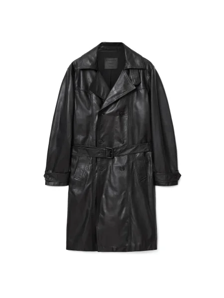 AllSaints trenci din piele KELLETT negru