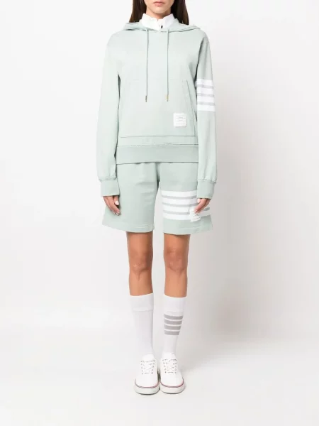 Dryžuotos šortai Thom Browne žalia
