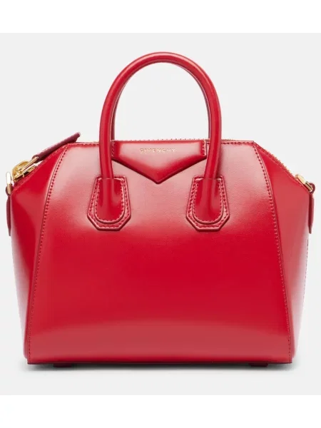 Geanta de piele Givenchy Antigona din piele roșu
