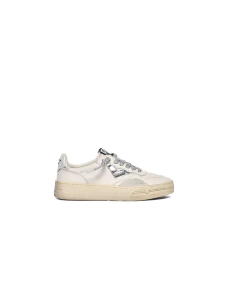 Sneakersy 4b12 skórzane białe