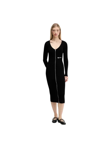 Sukienka midi Karl Lagerfeld czarna