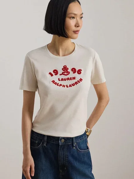 Lauren Ralph Lauren t-shirt γυναικείο μπεζ