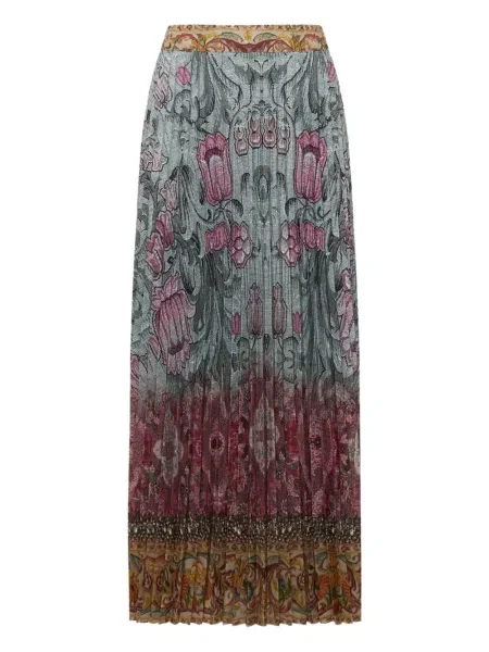 Fusta maxi Pierre-louis Mascia cu model floral albastru