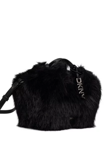 Geantă shopper Dkny cu autograf negru