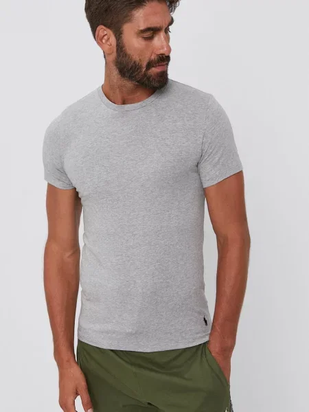 Футболка Polo Ralph Lauren гладкий сірий