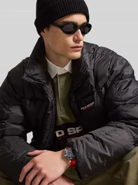 Kurtka pikowana o kroju regular fit z detal z logo Polo Ralph Lauren czarna