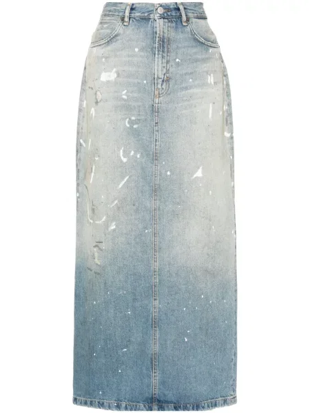 Maksi spódnica jeansowa Acne Studios niebieska