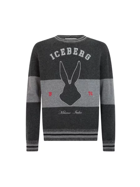Sweter Iceberg wełniany szary