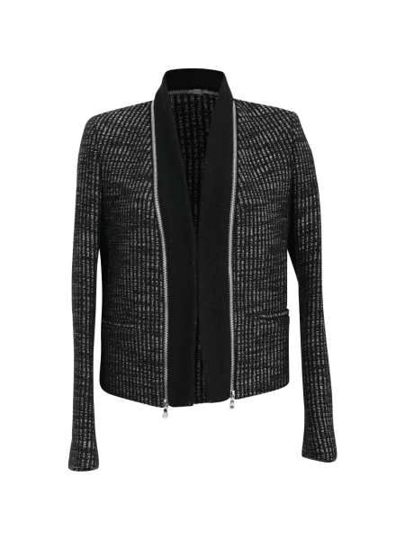 Sacou Sandro din tweed negru