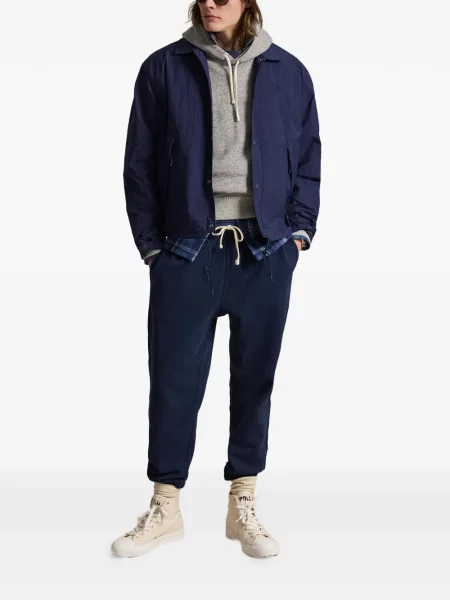 Ριγέ δερμάτινος κάλτσες Polo Ralph Lauren με κορδόνι μαύρο