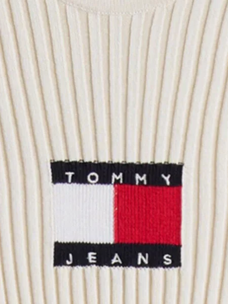 Мини джинсовое платье Tommy Jeans бежевое