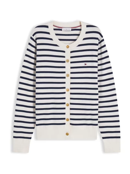 TOMMY HILFIGER Kardigan světle / námořnická modř béžová
