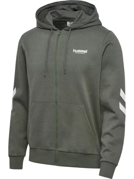 Bluza z kapturem i zamkiem błyskawicznym Hummel Legacy szara