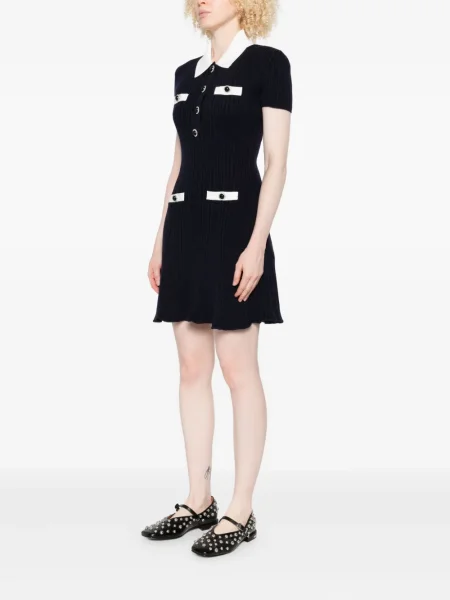 Mała mały sukienka mini Self-portrait garniturowa niebieska