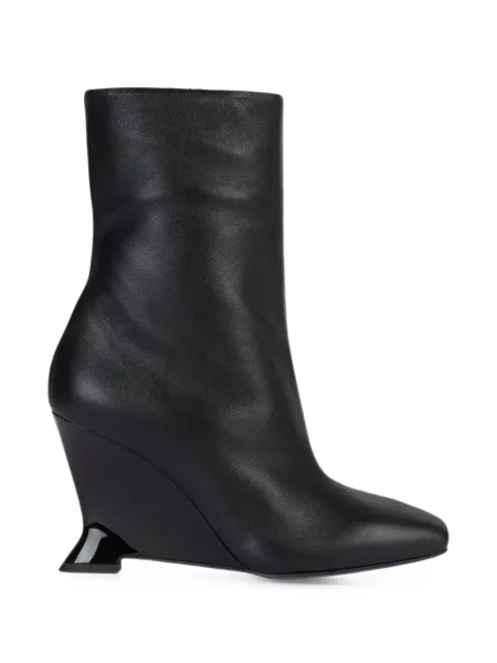 Kožne gležnjače Balmain s punim potplatom crna