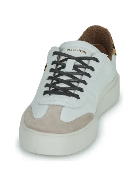 Pantofi Blackstone cu model leopard alb