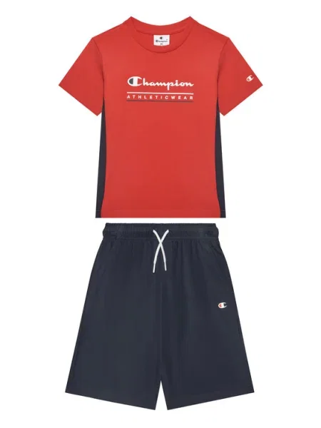 Champion Set tricou și pantaloni scurți roșu