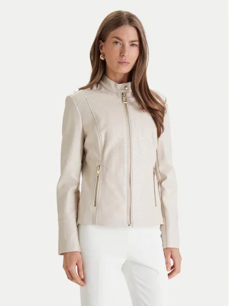 Guess Куртка зі штучної шкіри Écru