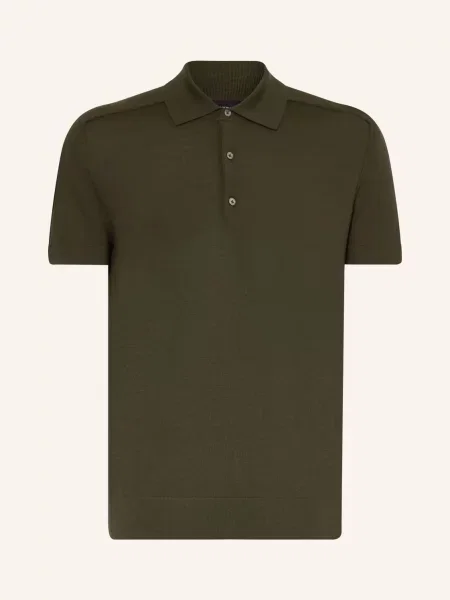 Strokesman's Pletené Polo Tričko tmavě zelená