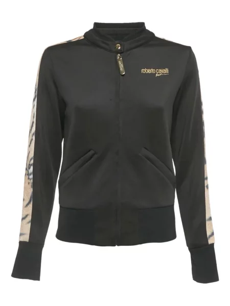 Geacă Roberto Cavalli cu imagine din crep negru