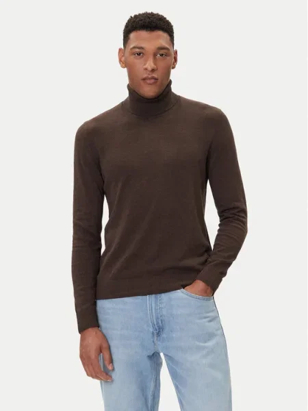 JACK & JONES Pulover JJEEMIL închis maro