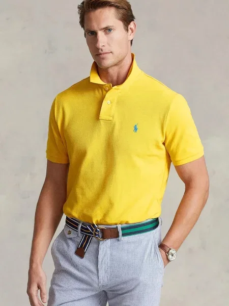 Polo Ralph Lauren μπλουζάκι πόλο κίτρινο