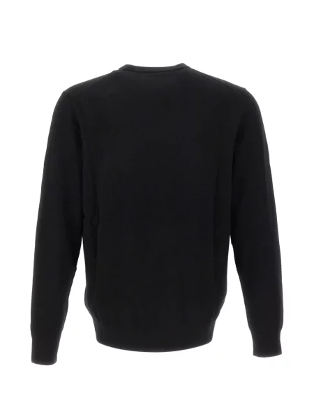 Pulover Mc2 Saint Barth cu broderie cu decolteu rotund negru