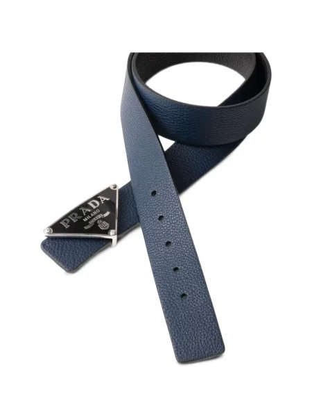 Cu centură curea Prada din piele cu bretele albastru