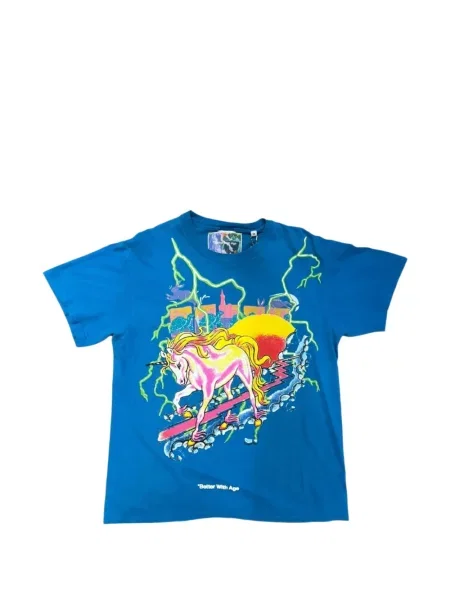 Tricou Better With Age cu imagine albastru