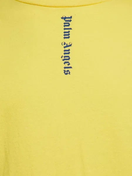 Lung tricou Palm Angels cu imagine galben