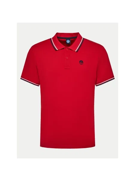 North Sails Polo majica Regular Fit rdeča